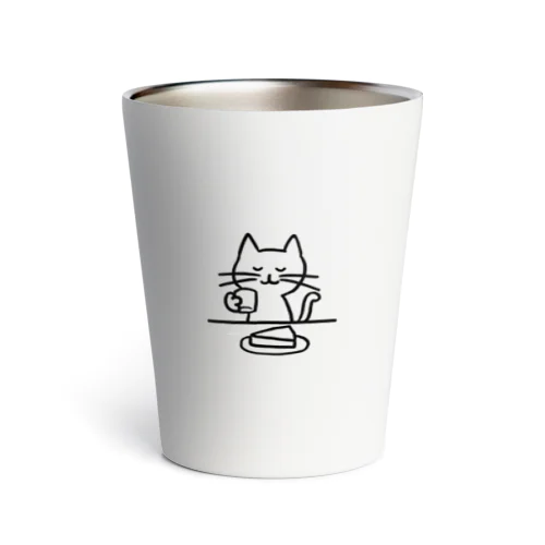 ケーキを食べるねこ Thermo Tumbler