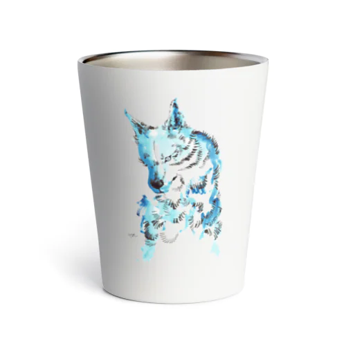 Watercolor wolf Thermo Tumbler