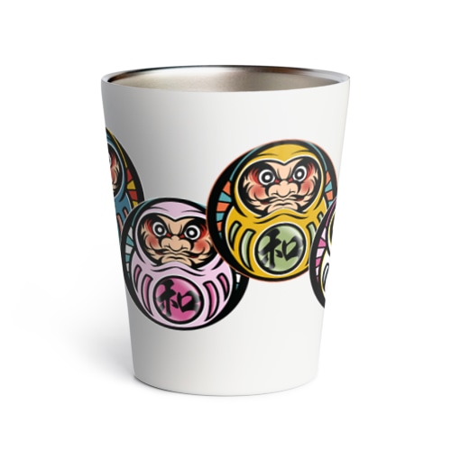 カラフルな和達磨さん Thermo Tumbler