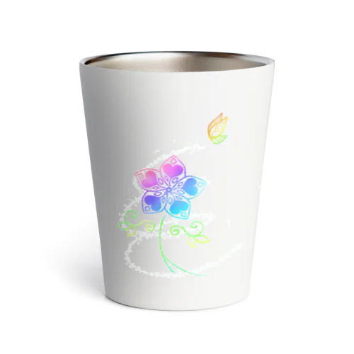 Rainbow Flower Thermo Tumbler