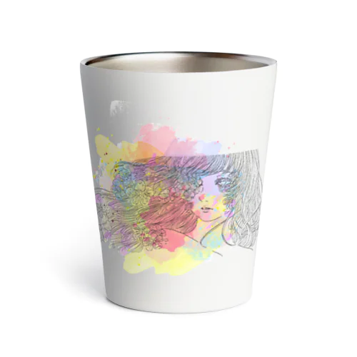 水透花のおんなのこ(絵の具ver.) Thermo Tumbler