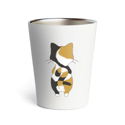 にゃ王さま　背中三毛猫 Thermo Tumbler