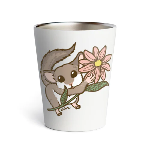 一輪のお花とアフリカヤマネ Thermo Tumbler