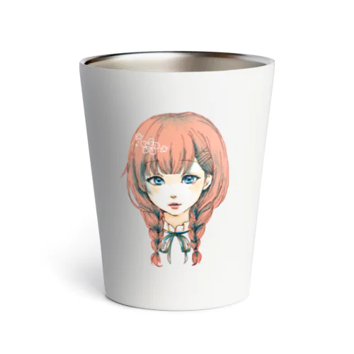 三つ編み女の子 Thermo Tumbler