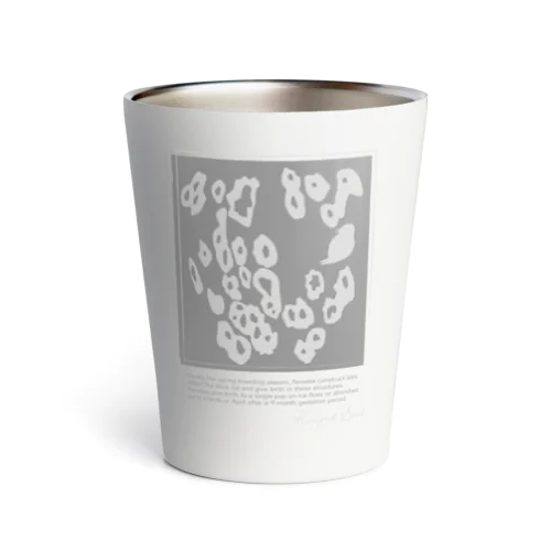 ワモン アザラシ 柄 グレー Ringed seal pattern gray Thermo Tumbler