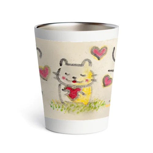 しあわせねこちゃん。 Thermo Tumbler