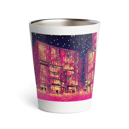 modern pink city Thermo Tumbler