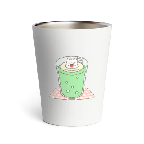 ふわふわねこ クリームソーダ Thermo Tumbler