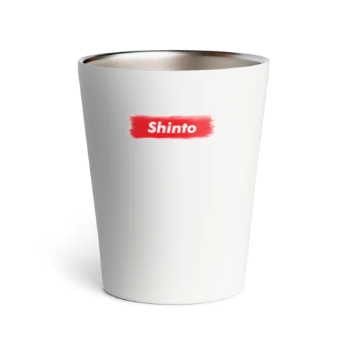 榛東村 ｜普段づかいできるご当地グッズ｜ブラシボックスロゴ Thermo Tumbler