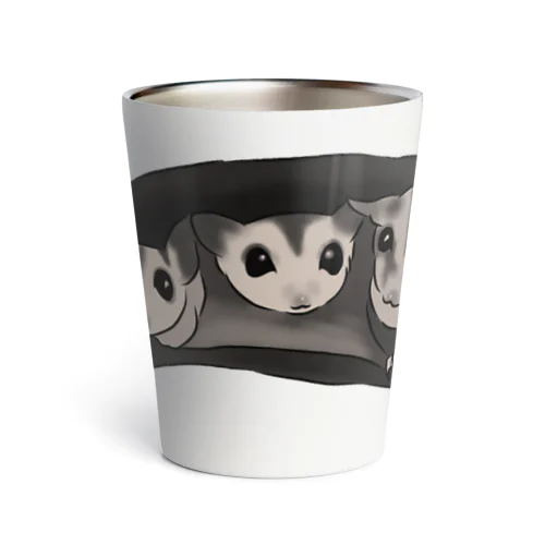 Sugar gliders in a pocket! ver.2 Thermo Tumbler