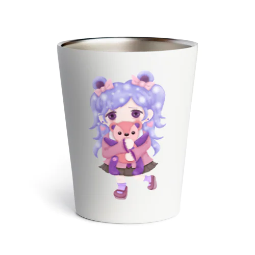 困り眉の女の子 Thermo Tumbler