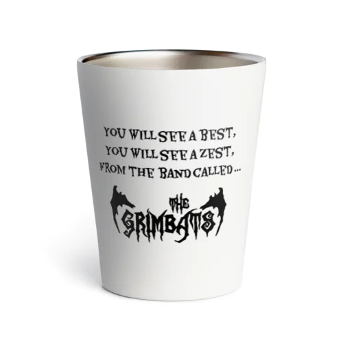 THE GRIMBATS logo-1 EX Black Thermo Tumbler