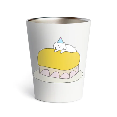 Lovely puppy cake Thermo Tumbler