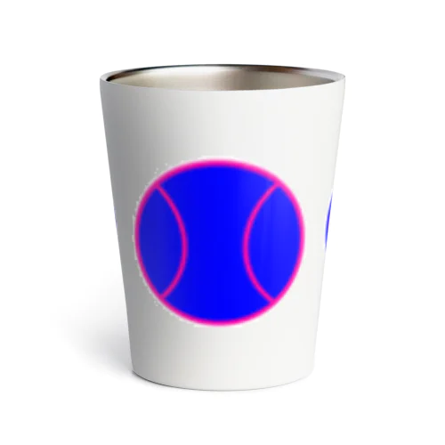 カラフル野球ボール　青ピンク① Thermo Tumbler