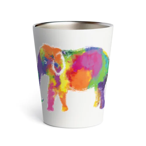 カラフルインド象 Thermo Tumbler