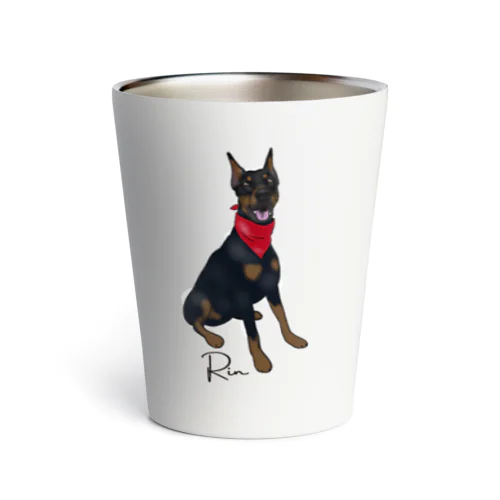 Rin the Doberman  Thermo Tumbler