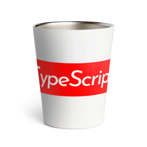 TypeScript ボックスロゴ (赤) サーモタンブラー