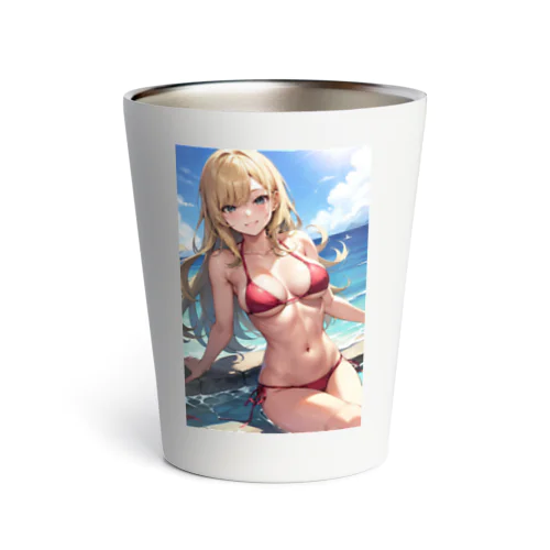 金髪ギャルのビキニ Thermo Tumbler