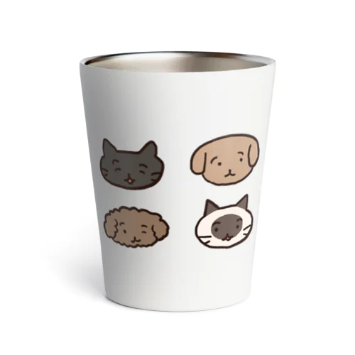 犬2匹猫2匹 Thermo Tumbler