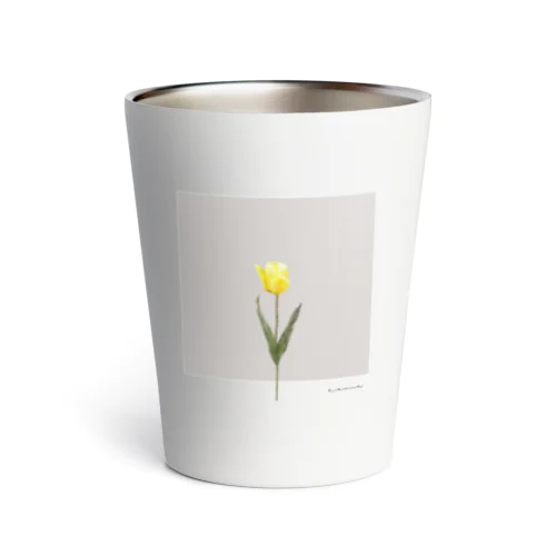 sakura milk tea . yellow .  tulip . サーモタンブラー