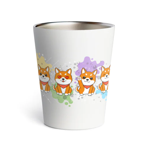 柴犬4匹 Thermo Tumbler