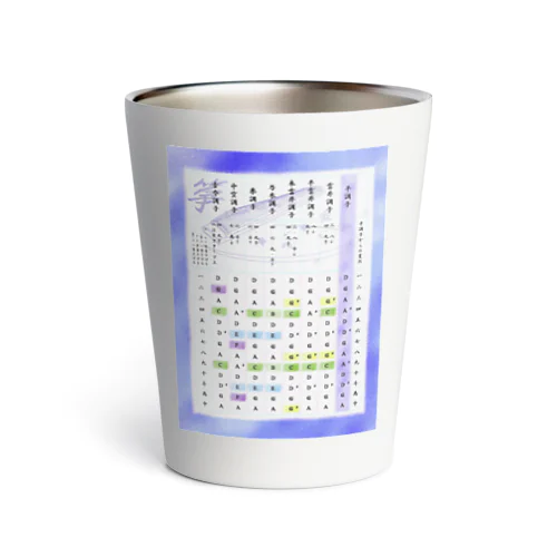 箏の調絃表（青） Thermo Tumbler