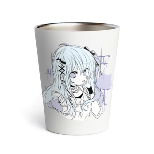 淡色青紫系女の子 Thermo Tumbler