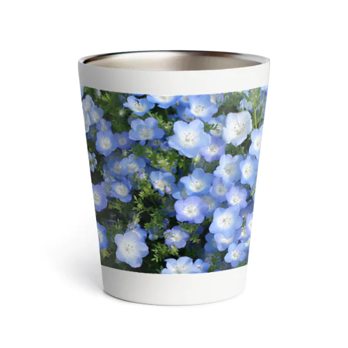 flower blue Thermo Tumbler