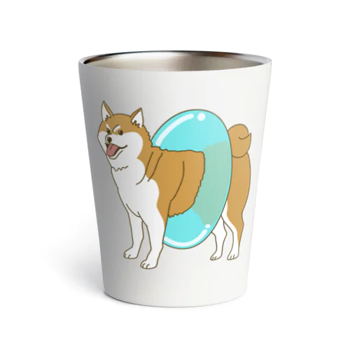 プールに行く気の柴犬 Thermo Tumbler