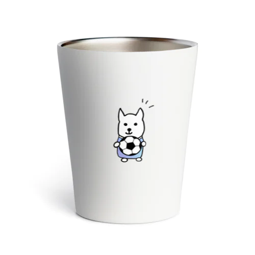 サッカー犬さん♪Part2（背景なし） Thermo Tumbler