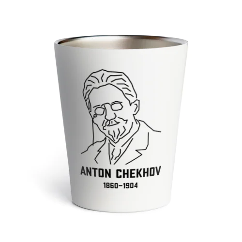 チェーホフ（ANTON CHEKHOV）文字黒 Thermo Tumbler