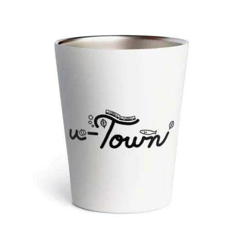 【🖤ver.】u-Town(ユーターン)ロゴ Thermo Tumbler