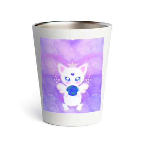 ホワイトcat Angel(シンメトリーeyes) Thermo Tumbler