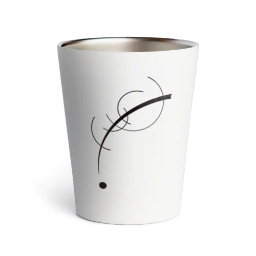 カンディンスキー "Free Curve to the Point: Accompanying Sound of Geometric Curves" Thermo Tumbler