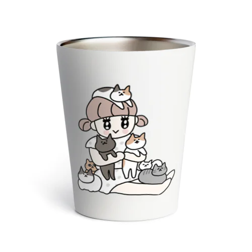 ねこまみれ Thermo Tumbler