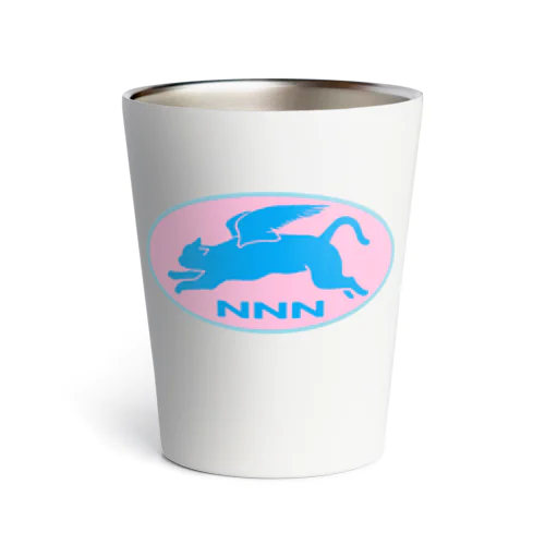 NNN（ねこねこネットワーク）ロゴっぽ。みずいろ Thermo Tumbler