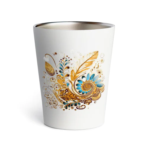 Golden  Leaves Thermo Tumbler