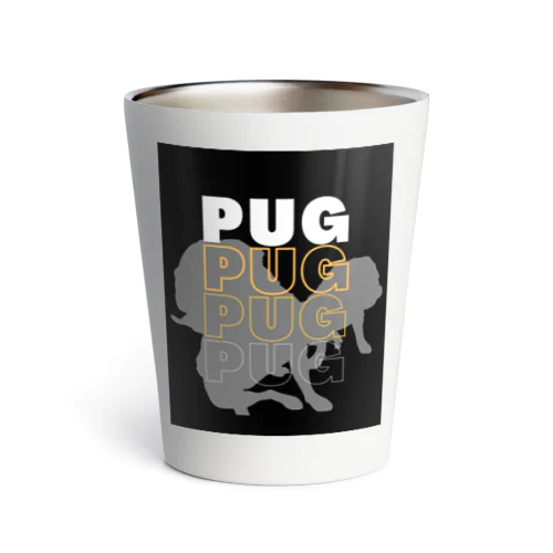 Pug silhouette Thermo Tumbler