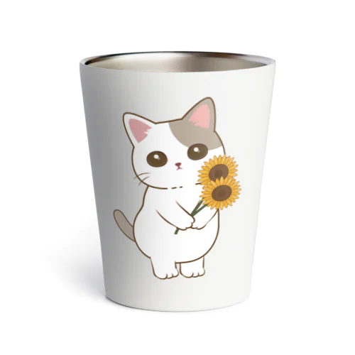 さわやか夏にゃんこ　向日葵 ver. Thermo Tumbler