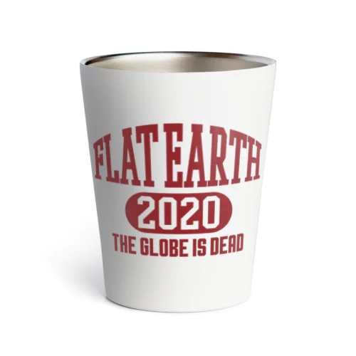 Flatearth カレッジ風（ボルドー） Thermo Tumbler