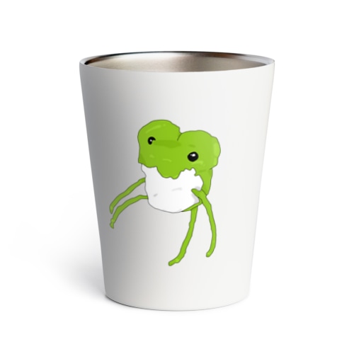 Pompom art 《薄緑カエル》 Thermo Tumbler