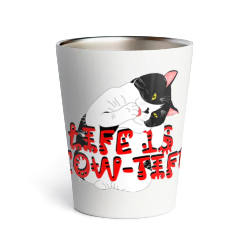 LIFE IS MEOW-TIFUL（黒ラインロゴ） Thermo Tumbler