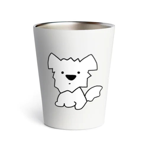 ホワイトわんこ Thermo Tumbler