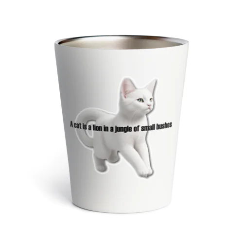 白い子猫 Thermo Tumbler