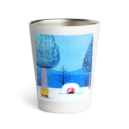 アートとメルヘンと創作の森　ノスタルジック絵画　秋野あかね作「まだいるよ」 Thermo Tumbler