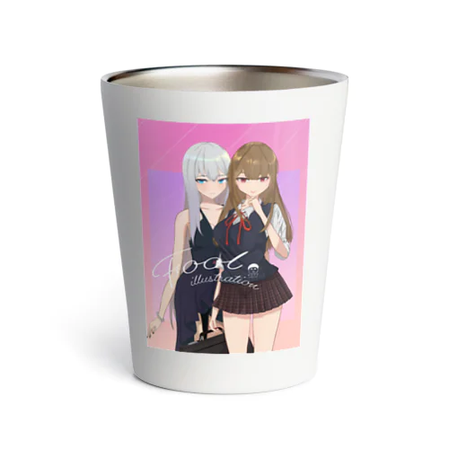 可愛い姉妹のキャラクター Thermo Tumbler