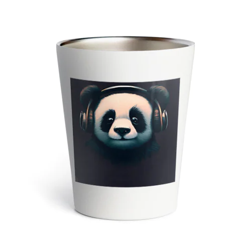 Headphones & Pandas（ヘッドホン & パンダ） サーモタンブラー