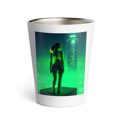 美女✕SF （緑） Thermo Tumbler