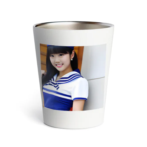 制服が似合う可愛いAI美少女のオリジナルグッズ Thermo Tumbler