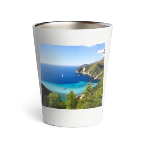 海辺で　ゆったり　バカンス Thermo Tumbler